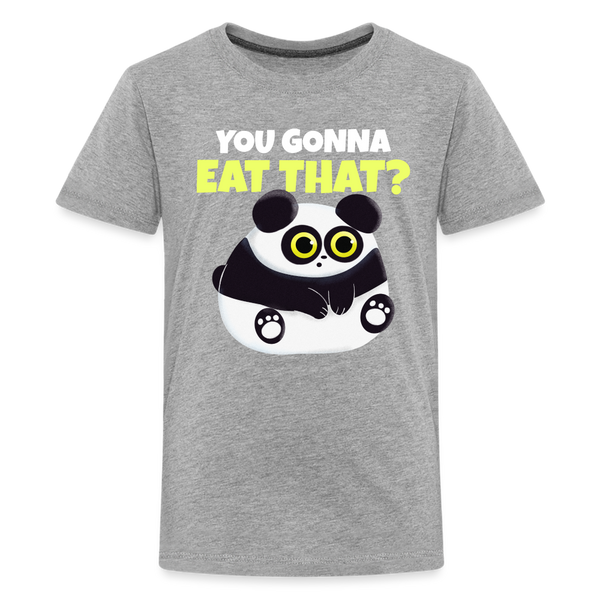 You Gonna Eat That Funny Panda Kids' Premium T-Shirt - heather gray