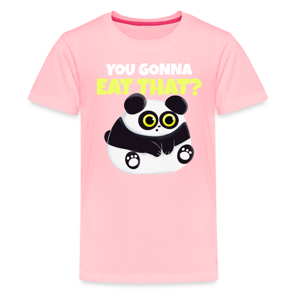 You Gonna Eat That Funny Panda Kids' Premium T-Shirt - pink