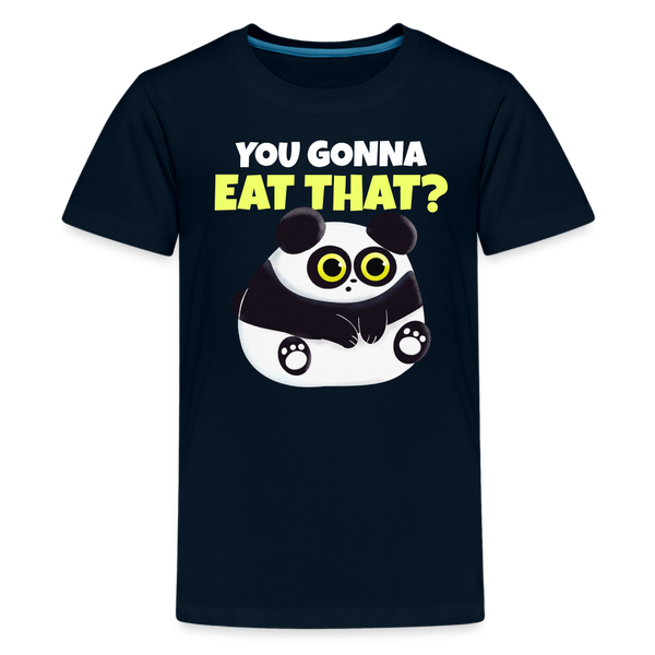 You Gonna Eat That Funny Panda Kids' Premium T-Shirt - deep navy