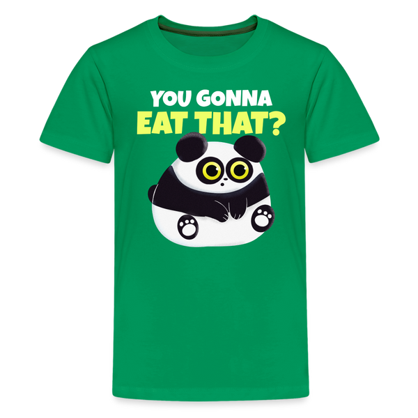 You Gonna Eat That Funny Panda Kids' Premium T-Shirt - kelly green