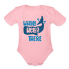 Whale Hello There Whale Pun Organic Short Sleeve Baby Bodysuit
