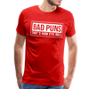 Bad Puns That's How I Roll Premium T-Shirt - red