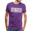 Bad Puns That's How I Roll Premium T-Shirt - purple