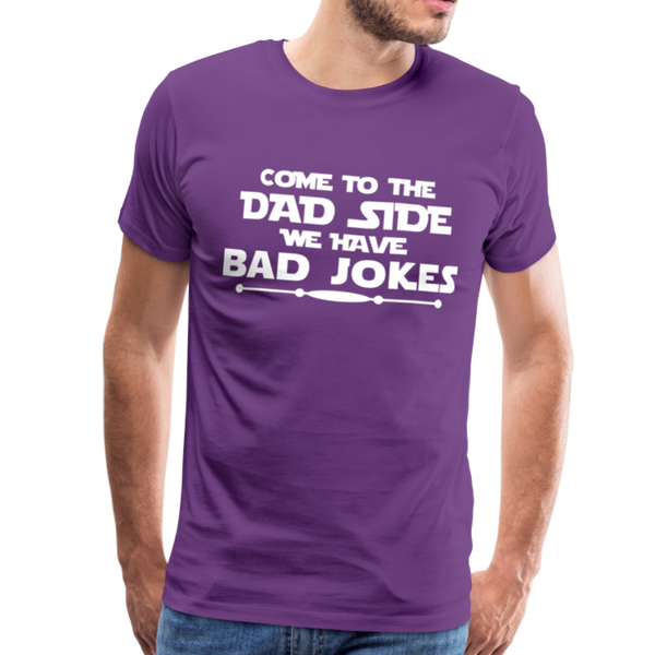 Come to the Dad Side, We Have Bad Jokes Men's Premium T-Shirt - purple