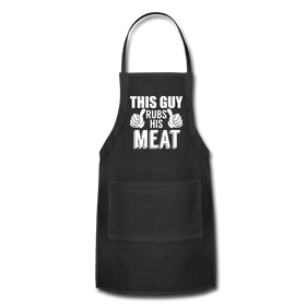 This Guy Rubs His Meat Funny BBQ Adjustable Apron