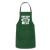 This Guy Rubs His Meat Funny BBQ Adjustable Apron - forest green