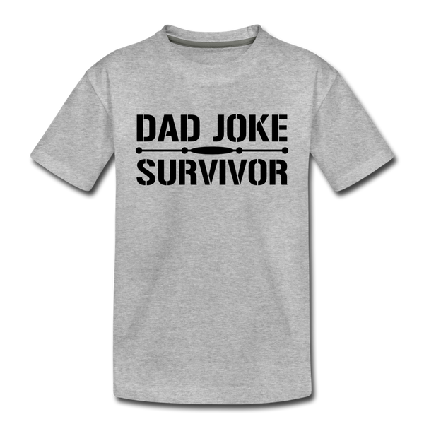 Dad Joke Survivor Kids' Premium T-Shirt - heather gray
