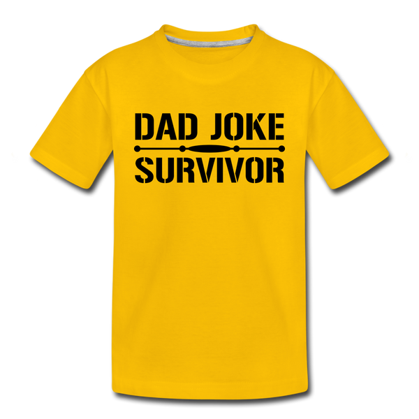 Dad Joke Survivor Kids' Premium T-Shirt - sun yellow
