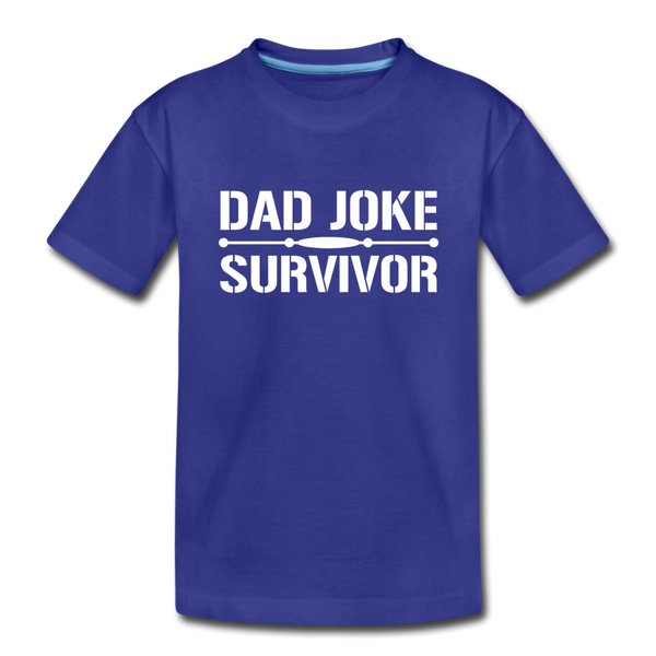 Dad Joke Survivor Kids' Premium T-Shirt - royal blue