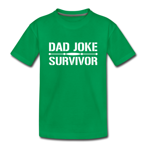 Dad Joke Survivor Kids' Premium T-Shirt - kelly green