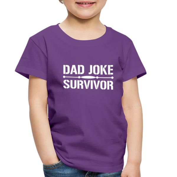 Dad Joke Survivor Toddler Premium T-Shirt - purple