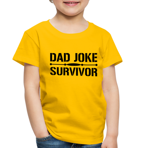 Dad Joke Survivor Toddler Premium T-Shirt - sun yellow