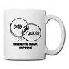 Funny Dad Jokes Venn Diagram Coffee/Tea Mug - white
