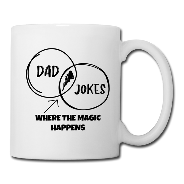 Funny Dad Jokes Venn Diagram Coffee/Tea Mug - white