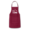 Sorry I Missed Your Call, I was on the Other Line Funny Fishing Adjustable Apron - burgundy