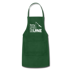 Sorry I Missed Your Call, I was on the Other Line Funny Fishing Adjustable Apron