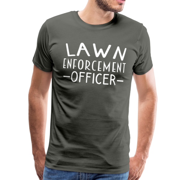 Lawn Enforcement Officer Funny Dad Joke Shirt Men's Premium T-Shirt - asphalt gray