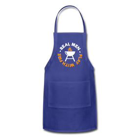 Real Men Play With Fire Funny BBQ Adjustable Apron
