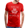 Kiss Me I'm Colorblind Funny St. Pat's Men's Premium T-Shirt - red