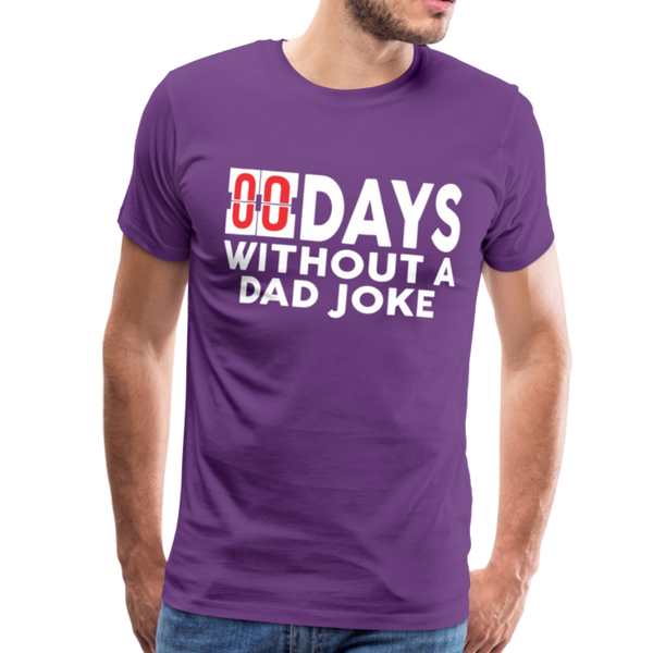 00 Days Without a Dad Joke Men's Premium T-Shirt - purple