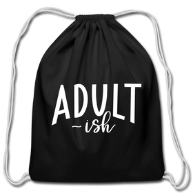 Adult-ish Funny Cotton Drawstring Bag