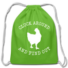 Cluck Around and Find Out Chicken Cotton Drawstring Bag
