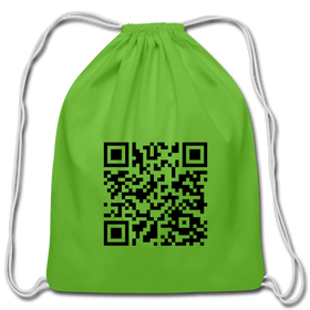Rick Astley - Rick Roll QR Code Cotton Drawstring Bag