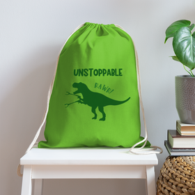 Unstoppable T-Rex Dinosaur Cotton Drawstring Bag