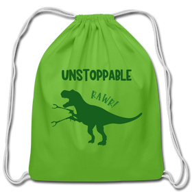 Unstoppable T-Rex Dinosaur Cotton Drawstring Bag