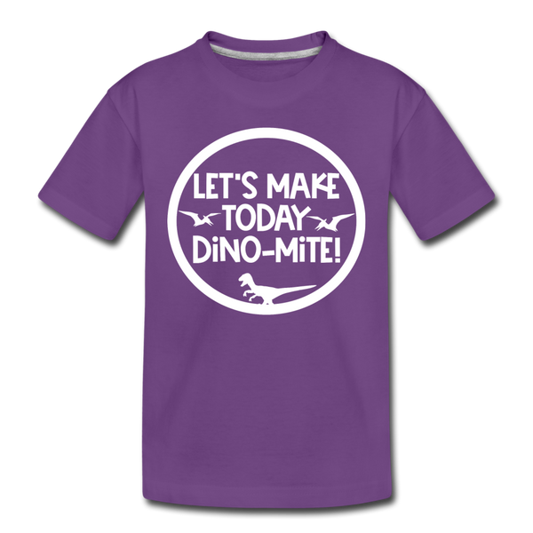 Let's Make Today Dino-Mite! Dinosaur Kids' Premium T-Shirt - purple
