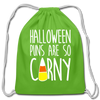 Halloween Puns are so Corny Cotton Drawstring Bag - clover