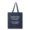 I Either Drink Coffee or Say Bad Words Tote Bag - navy