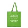 I Either Drink Coffee or Say Bad Words Tote Bag - lime green