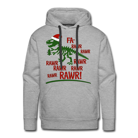 Dinosaur Fa-Rawr Rawr T-Rex in Santa Hat Christmas Men’s Premium Hoodie