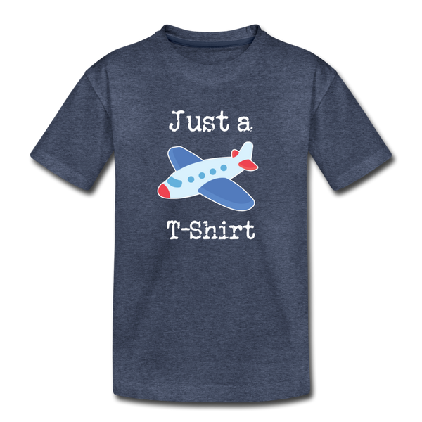 Just a Plane T-Shirt Airplane Pun Kids' Premium T-Shirt - heather blue