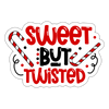 Sweet But Twisted Candy Cane Sticker