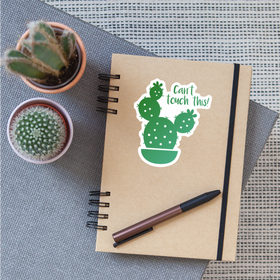 Can't Touch This! Cactus Pun Sticker
