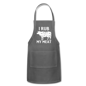 I Rub My Meat BBQ Cow Adjustable Apron