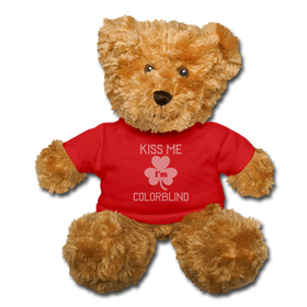 Kiss Me I'm Colorblind Teddy Bear