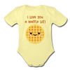 I Love You A Waffle Lot Organic Short Sleeve Baby Bodysuit