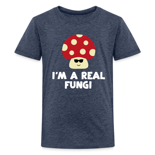 I'm a Real Fungi Pun Kids' Premium T-Shirt - heather blue