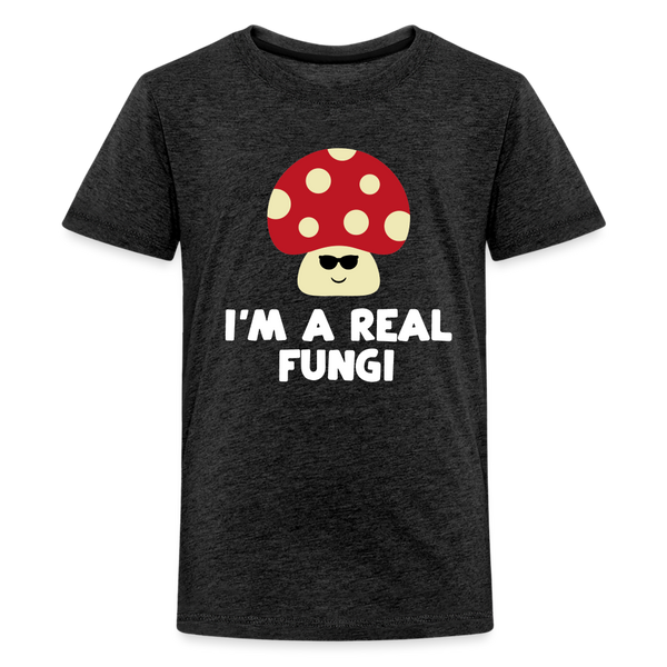 I'm a Real Fungi Pun Kids' Premium T-Shirt - charcoal grey