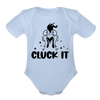 Cluck it Funny Chicken Organic Short Sleeve Baby Bodysuit
