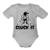 Cluck it Funny Chicken Organic Short Sleeve Baby Bodysuit