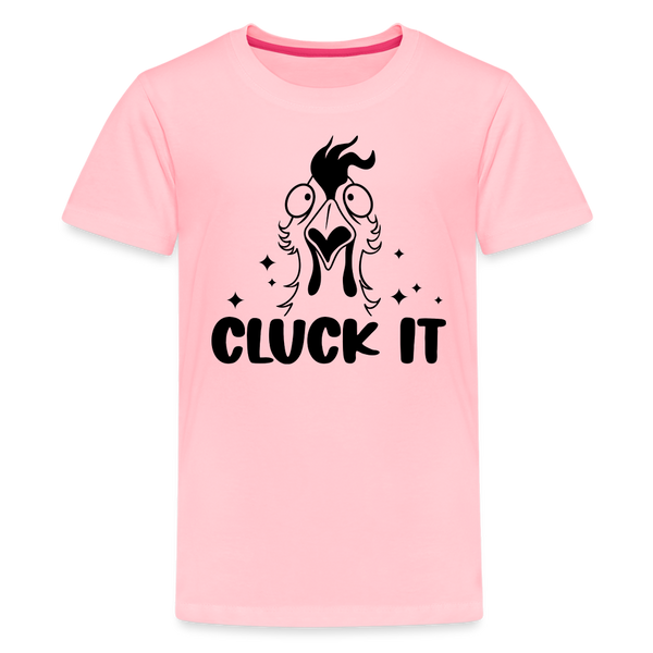 Cluck it Funny Chicken Kids' Premium T-Shirt - pink