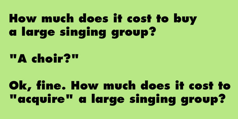 The cost to a choir