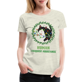 Funny Christmas Cat Women’s Premium T-Shirt