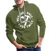 Measure Once Cuss Twice Funny Woodworking Men’s Premium Hoodie - olive green