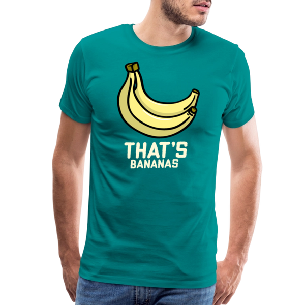 Cute That's Bananas Men's Premium T-Shirt - teal