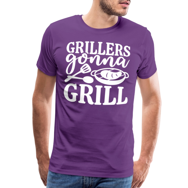 Grillers Gonna Grill BBQ Men's Premium T-Shirt - purple